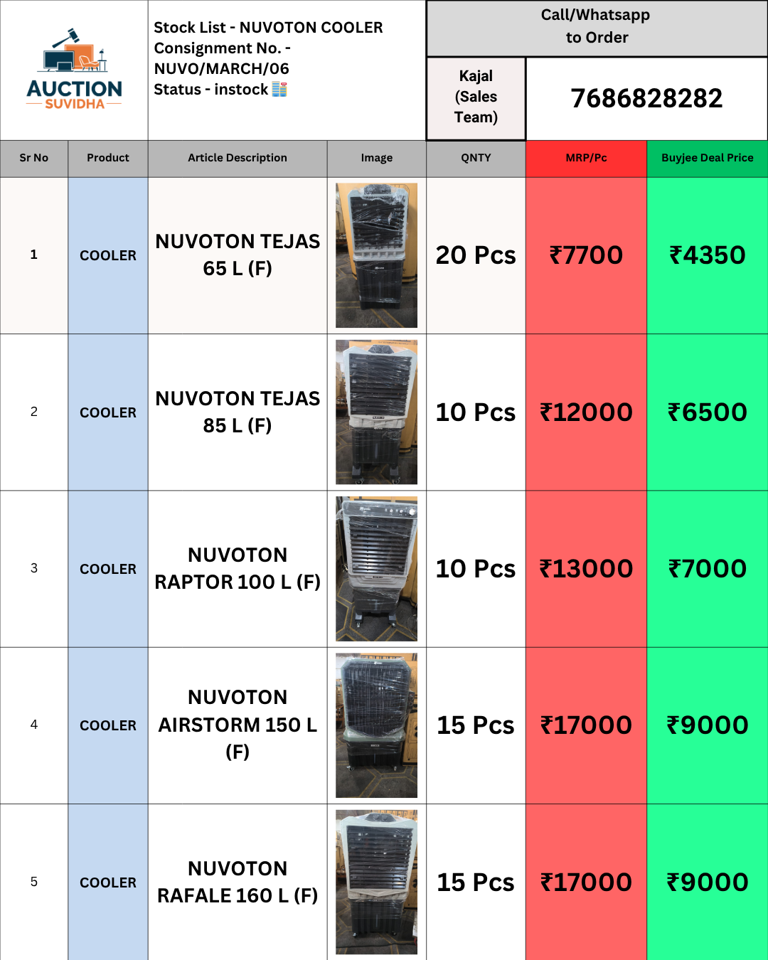 NUVOTON COOLER STOCK 